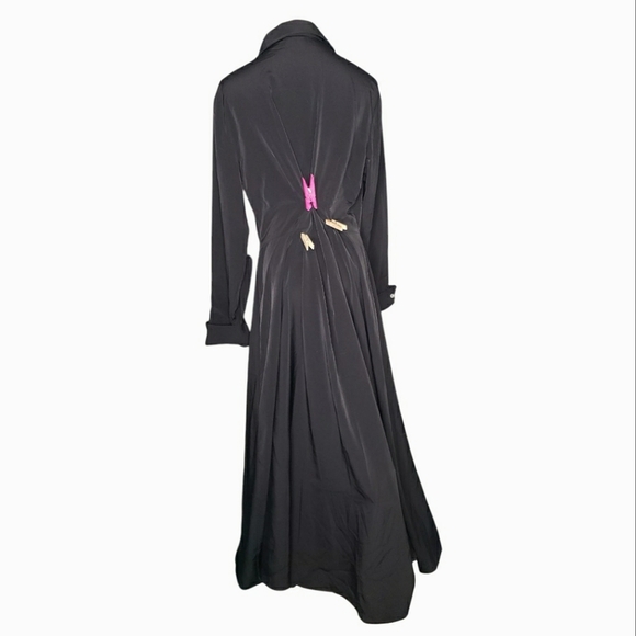 Vintage Newport News Y2K Elegant Flowy Tailored Event Cocktails Party Wrap Dress - Picture 12 of 13